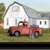 Red Milk Truck On The Farm Black Framed Print Wall Art (407544)
