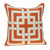 20" X 7" X 20" Transitional Orange And Off White Pillow Cover With Poly Insert (334139)