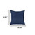 18" X 18" Navy Blue Solid Color Handmade Faux Leather Throw Pillow Cover (408271)