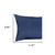 Set Of Two 12" X 20" Navy Blue Solid Color Handmade Faux Leather Lumbar Pillow Cover (408276)
