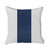 17" X 17" Navy Blue Solid Color Zippered Handmade Faux Leather Throw Pillow Cover (410578)