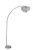 86" Silver And White Arc Floor Lamp With Faux Crystal Beading (431794)