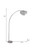 86" Silver And White Arc Floor Lamp With Faux Crystal Beading (431794)