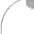 86" Silver And White Arc Floor Lamp With Faux Crystal Beading (431794)