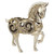 12" Silver With Gold Polyresin Horse Statue Sculpture (468276)