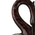 27" Marbleized Cherry Brown Polyresin Crane Figurine Sculpture (468285)