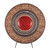 21" Red And Brown Round Polyresin Decorative Plaque (468289)