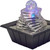 8" Clear Polyresin Ice Design Tabletop Fountain With Led (468297)