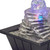 8" Clear Polyresin Ice Design Tabletop Fountain With Led (468297)