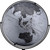 21" Black And Silver Modern Polyresin Globe (468306)
