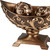 11" Brown And Gold Polyresin Decorative Bowl With Orbs (468318)