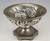 13" Brushed Silver Leaf Polyresin Decorative Pedestal Bowl With Orbs (468319)