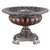 9" Silver And Bronze Polyresin Decorative Centerpiece Pedestal Bowl (468346)