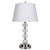 29" Silver Metal Table Lamp With White Classic Empire Shade (468549)