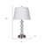 29" Silver Metal Table Lamp With White Classic Empire Shade (468549)