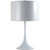 25" White Metal Table Lamp With White Classic Drum Shade (468569)
