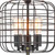 27" Black Metal Industrial Cage Design Three Light Table Lamp (468573)