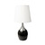 25" Black And Silver Gourd Table Lamp With White Tapered Drum Shade (468587)