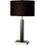 30" Black Polyresin Table Lamp With Brown Classic Drum Shade (468595)