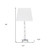 25" Crystal Geo Cubed Table Lamp With White Sharp Corner Square Tapered Shade (468605)