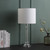25" Silver Crystal Column With White Drum Shade Table Lamp (468822)