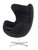 Stylish Mid Century Black Fabric Swivel Accent Chair (473642)