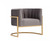 Glam Gray And Gold Channel Tufted Velvet Accent Chair (473819)