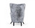 Mid Century Glam Grey Faux Fur Accent Chair (473829)