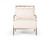 Stylish White And Gold Velvet A Frame Accent Chair (473848)