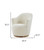 Stylish Sherpa And Gold Metal Swivel Chair (473849)