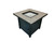 Black Metal And Tile Square Fire Pit With Glass Rocks (475097)