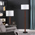 61" Dark Cherry Black Faux Wood Bubble Floor Lamp With White Drum Shade (475643)