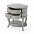 26" Gray Wood Oval End Table With Two Drawers And Shelf (476431)