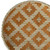13" Orange And Natural Round Wicker Geometric Handmade Basket Tray (476492)
