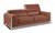 89" Camel Brown And Chrome Genuine Leather Standard Sofa (476516)