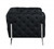 69" Black Tufted Italian Leather And Chrome Love Seat (477571)