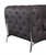 69" Dark Brown Tufted Italian Leather And Chrome Love Seat (477572)