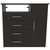 36" Black Manufactured Wood Four Drawer Combo Dresser (477811)