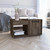 32" Dark Walnut Manufactured Wood Rectangular Coffee Table With Shelf (477832)