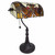 16" Tiffany Style Brown And Orange Banker Desk Lamp (478114)