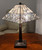 23" Stained Glass Leafy Vintage Two Light Mission Style Table Lamp (478159)