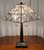23" Stained Glass Leafy Vintage Two Light Mission Style Table Lamp (478159)