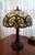 23" Stained Glass Two Light Jeweled Floral Table Lamp (478164)