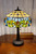 23" Stained Glass Two Light Jeweled Floral Accent Table Lamp (478165)