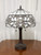 23" Stained Glass Two Light Jeweled Vintage Accent Table Lamp (478167)