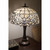 23" Stained Glass Two Light Flowery Vintage Accent Table Lamp (478168)