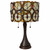 21" Stained Glass Two Light Floral Drum Table Lamp (478170)