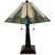 23" Stained Glass Handcrafted Pyramid Style Two Light Mission Style Table Lamp (478174)