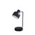 15" Black Metal Desk Usb Table Lamp With Black Shade (478185)