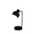 15" Black Metal Desk Usb Table Lamp With Black Shade (478185)